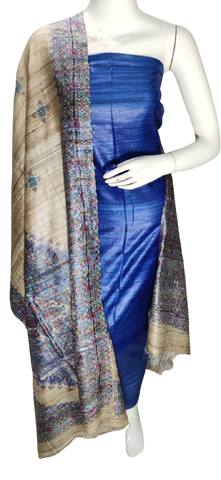 Pure tussar ghicha silk suit SILK ZONE