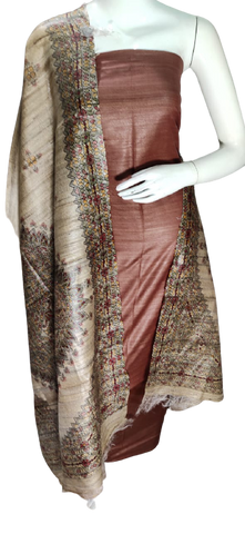 Pure tussar ghicha silk suit SILK ZONE