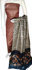Pure tussar ghicha silk suit silk ZONE