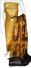 Pure tussar ghicha silk suit silk ZONE