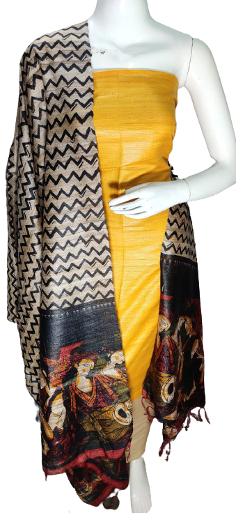 Pure tussar ghicha silk suit SILK ZONE