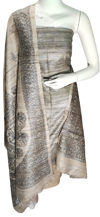 Pure tussar ghicha silk suit SILK ZONE