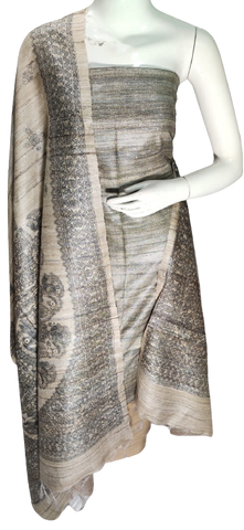 Pure tussar ghicha silk suit SILK ZONE