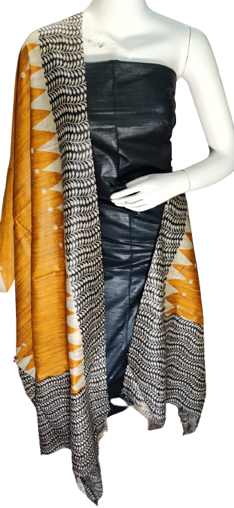 Tussar ghicha silk suit SILK ZONE