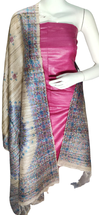 Pure tussar ghicha suit SILK ZONE