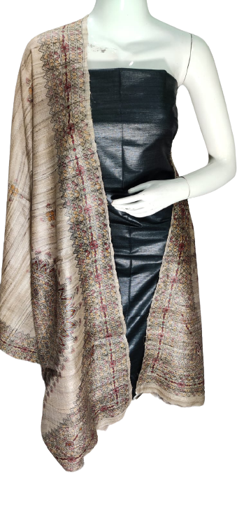 Pure tussar ghicha silk suit SILK ZONE