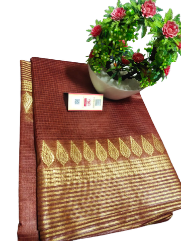 Pure Silk Linen Saree SILK ZONE