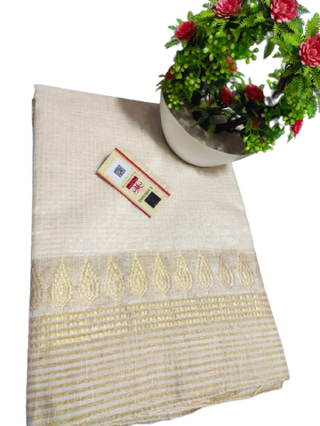 Pure Silk Linen Saree SILK ZONE