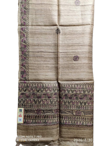 Tussar ghicha silk dupatta silk zone