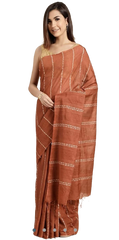 Semi tussar munga silk stripe saree SILK ZONE