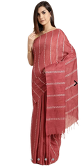 Semi tussar munga silk stripe saree SILK ZONE