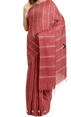 Semi tussar munga silk stripe saree SILK ZONE