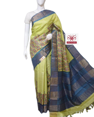 Pure Tussar Silk print saree