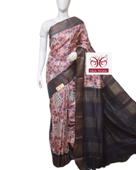 Pure Tussar Silk print saree