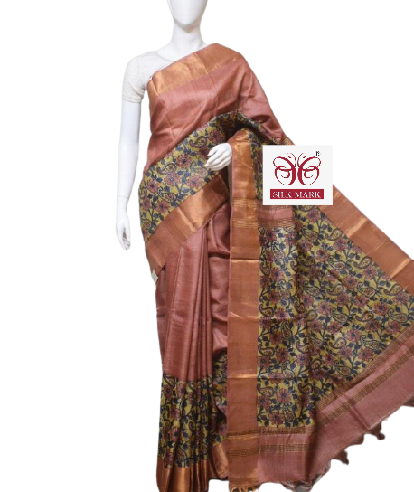 Pure Tussar Silk print saree