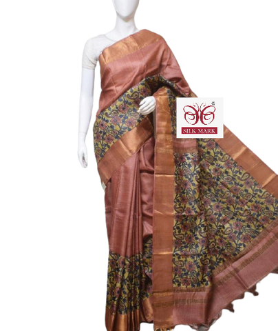 Pure Tussar Silk print saree