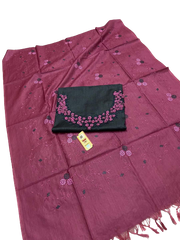 Tussar silk handwork embroidery suit SILK ZONE