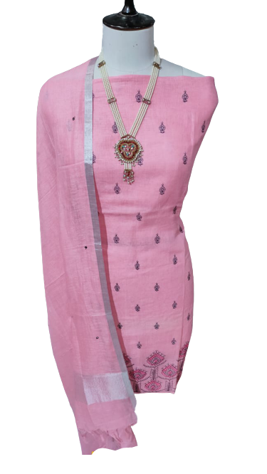 Linen embroidery suit SILK ZONE