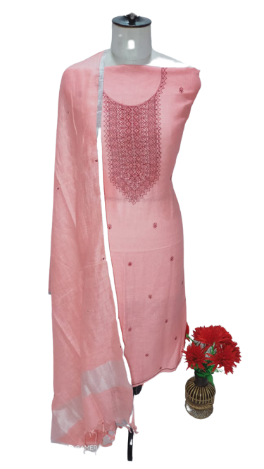 Linen embroidery suit SILK ZONE