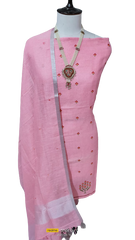 Linen embroidery suit SILK ZONE
