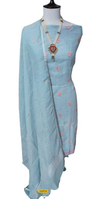 Linen embroidery suit SILK ZONE
