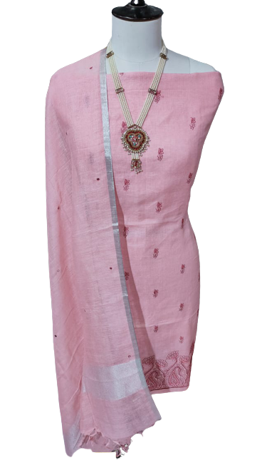 Linen embroidery suit SILK ZONE