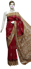 Cotton linen batik print saree Husain