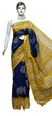 Cotton linen batik print saree Husain