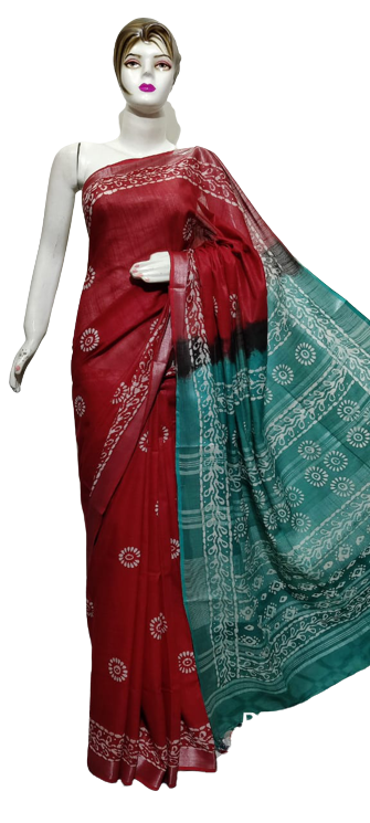 Cotton linen batik print suit Husain