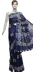 Cotton linen batik print saree Husain