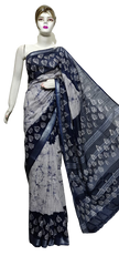 Cotton linen batik print saree Husain