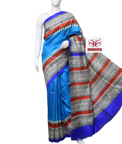 Pure Tussar Silk print saree