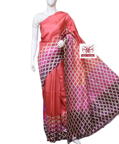 Pure Tussar Silk print saree