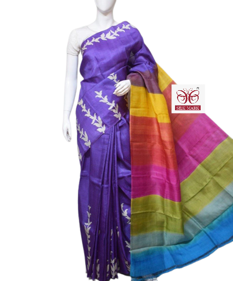 Pure Tussar Silk print saree