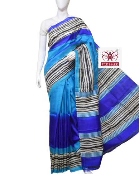 Pure Tussar Silk print saree