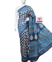 Pure Tussar Silk print saree