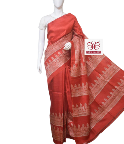 BISHNUPURI TUSSRE SILK SAREE SILK ZONE