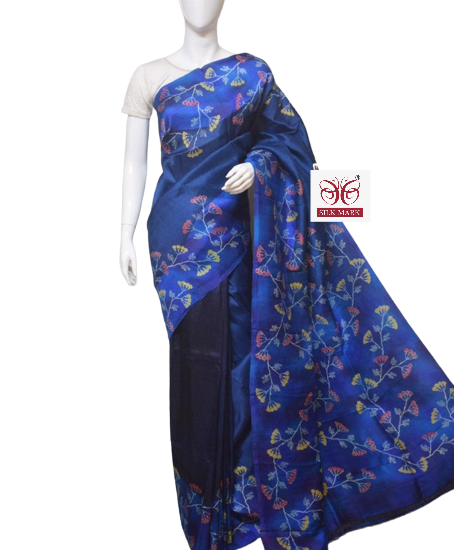 Pure Tussar Silk print saree