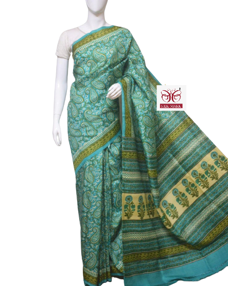 Pure Tussar Silk print saree