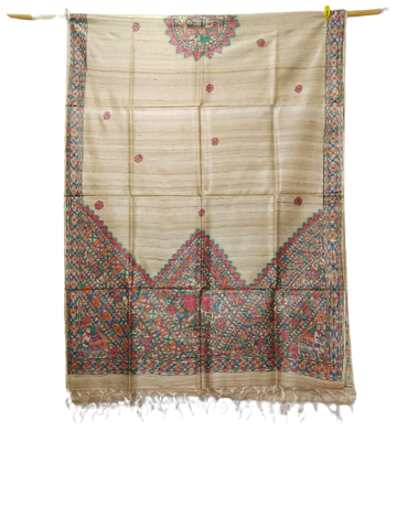 Tussar silk hand kalamkari paint dupatta Silk ZONE