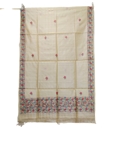 Tussar silk hand kalamkari paint dupatta SILK ZONE