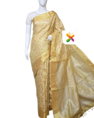 Pure Linen Tissue Saree With Embroidery SILK ZONE