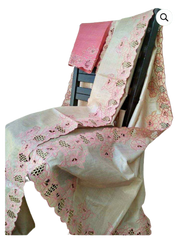 Pure tussar cutwork design embroidery silk saree SILK ZONE