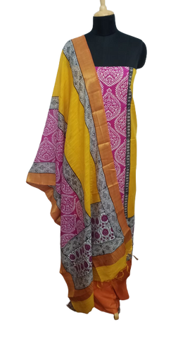 Semi-Tussar Printed Suit SILK ZONE