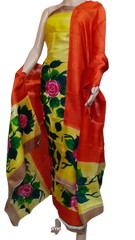 Tussar silk hand print suit SILK ZON