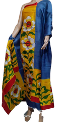 Tussar silk hand print suit SILK ZON