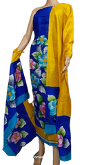 Tussar silk hand print suit silk ZONE