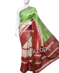 Pure Tussar Silk print saree