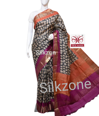 Pure Tussar Silk print saree