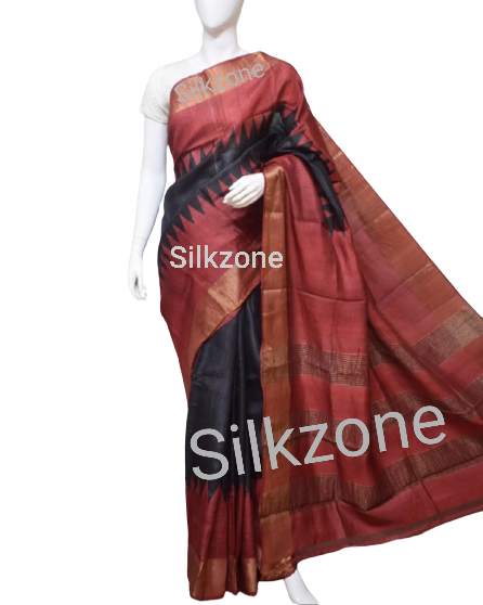 Pure Tussar Silk print saree